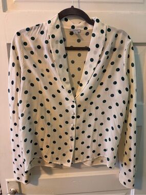 Jigsaw Spot Print Silk Blouse